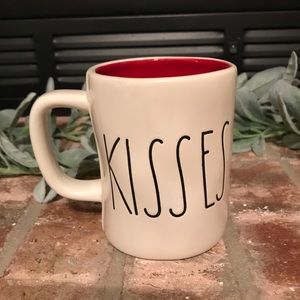 Rae Dunn Valentines Hugs & Kisses Red Interior